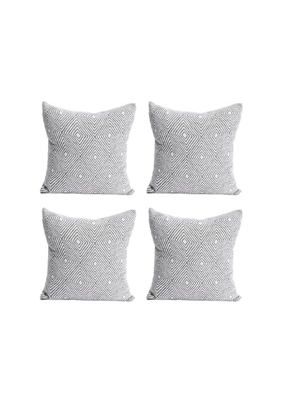 Ayrex Lüks 100% Pamuk Dekoratif Desenli Kırlent Kılıfı 4 Adet Set 45x45 Cm, Kaliteli Pamuklu Kumaş Kırlent Ve Min Diğer