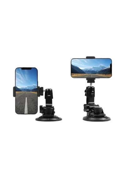 Vantuzlu Kamera Ve Telefon Tutucu, Ayarlanabilir Tripod Bağlantısı