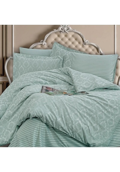 Monaco Bambu Jakar Kumaş Mint Ikili Oksford 60x80 Cm Yastık Kılıfı -1326 Çok Renkli