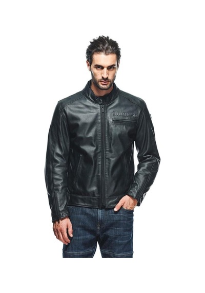 Dainese Zaurax Leather Motosiklet Ceketi Siyah