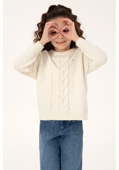 U.s. Polo Assn. Kız Çocuk Kazak /triko 50316278-vr256 İnci
