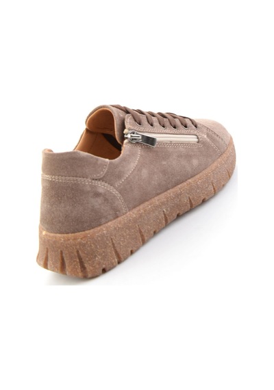 Bambi Kahve Süet Hakiki Deri Kadın Sneaker K01331200302