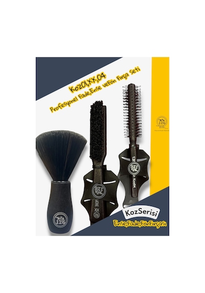 126 Ense Fırçası & Fade Fırça & Saç Fırçası Combo Set