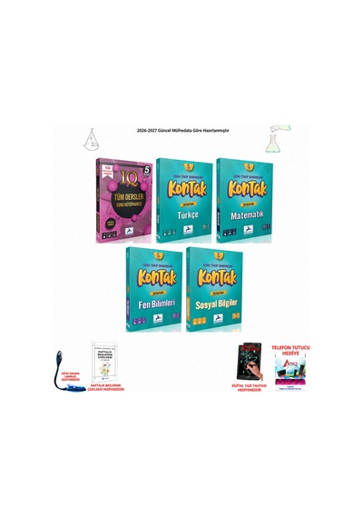 Paraf 5. Sınıf Tüm Dersler + Kontakt Dört Ders 5 Kitap Seti