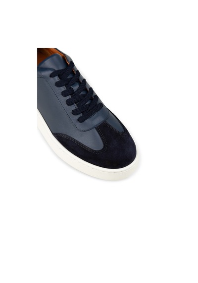 Deery Erkek Hakiki Deri Lacivert Spor Ayakkabı - 04407mlcve01