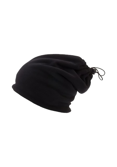 Axe Sportswear Unisex Siyah Şapka Bere Olabilen İpli Polar Boyunluk Siyah