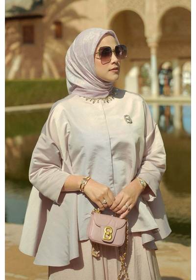 Buttonscarves Granada Piliseli Şal - Pink Mist Pembe