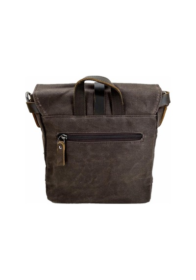 Ççs 31487 Mumlanmış Kanvas Retro Omuz Çantası Kahve Kahverengi