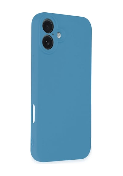 Newface - 652 - İphone 16 Plus Kılıf Nano İçi Kadife Silikon - Kmrsfres - - Mavi