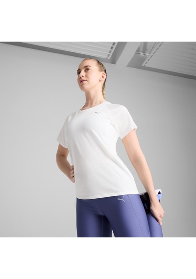 Puma Run Velocity Tri-blend Kadın Beyaz Koşu T-shirt 526580 Beyaz