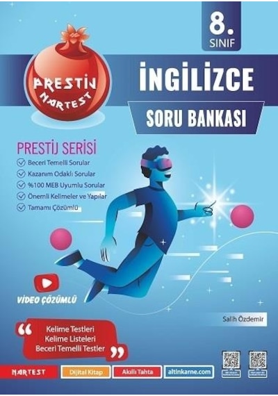 Nartest Yayınları 8. Sınıf Prestij İngilizce Soru Bankası