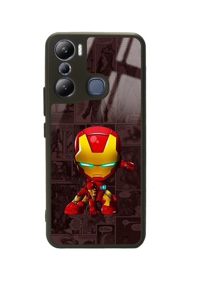 İnfinix Hot 20i İron Man Tasarımlı Glossy Telefon Kılıfı Çok Renkli
