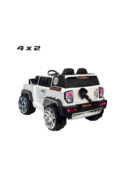 Jeep Akülü Araba 0-8 Yaş Beyaz