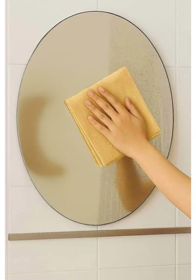 Nobera Mikrofiber Güderi Temizlik Bezi 50x70 Cm Cam, Araba, Mutfak Ve Banyo Için Ultra Emici Bez Sarı