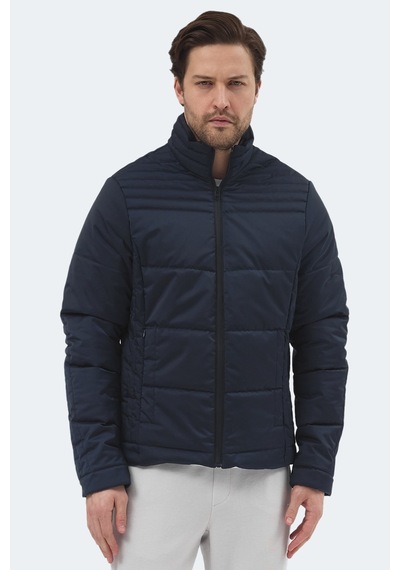Slazenger Blanco Erkek Dik Yaka Slim Fit Lacivert Mont & Kaban Lacivert
