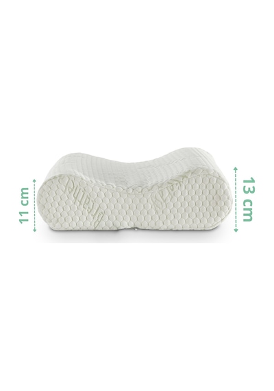 Rudu Breathe Easy Mentollü Yastık Kılıfı Çift Taraflı Visco Visko 51x41x13-11cm Beyaz - Yeşil