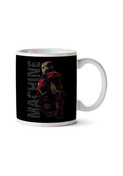Marvels Iron Man Lines İki Tarafı Baskılı Kupa Bardak Çok Renkli