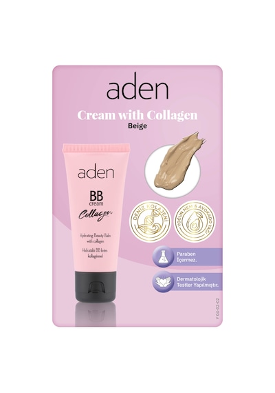 Aden Bb Cream With Collagen - Kolajenli Bb Krem 02 Beige Bej Çok Renkli