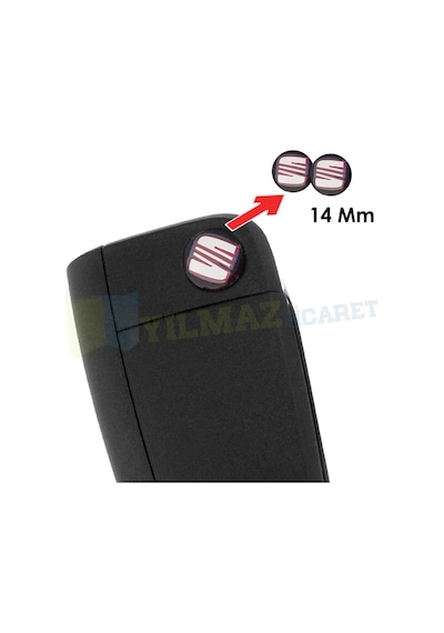 Seat Metal Alaşım Anahtarlık Logo Amblem 14mm Anahtarlık Değildir