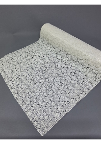 Pvc Küpür Dantel Raf Ve Dolap Örtüsü Runner Beyaz Kprhp055w Beyaz