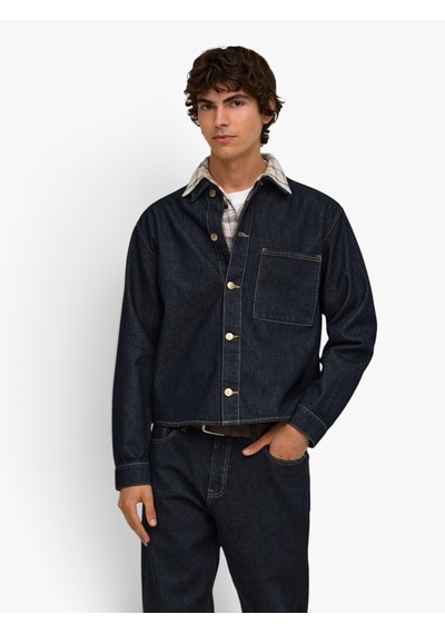 Only & Sons Onssprıck Box Azg Dnm Jacket Erkek Mavi Ceket - 4887266