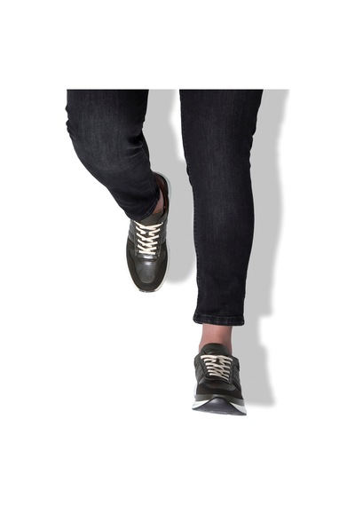 Ducavelli High Hakiki Deri Erkek Sneaker Ayakkabı, Low Top Sneaker, Hakiki Deri Sneaker Haki