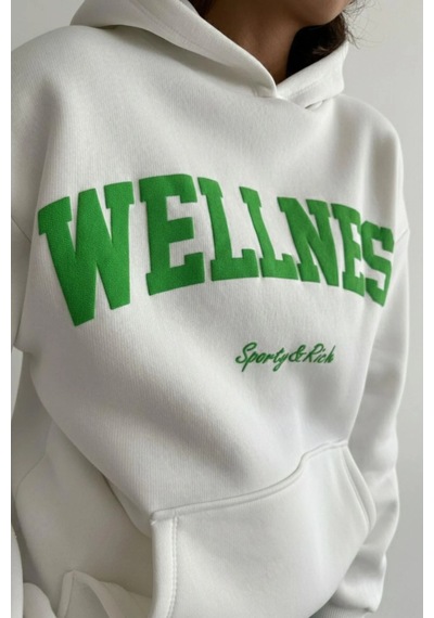 Rovebella Benessere Wellness Oversize Sweatshirt Beyaz