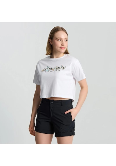 Columbia Csc Outback Crittters Crop Kadın Kısa Kollu Tişört-8227 Beyaz