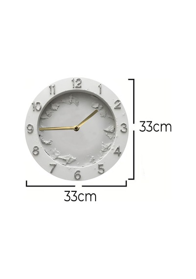 Purecraft Buzlu Doku Tasarımlı Modern Mdf Duvar Saati Sdw264 Renkli