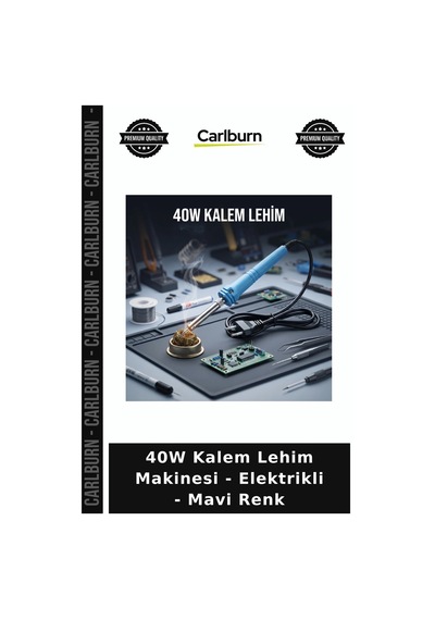 Özel Üretim Hobi Tamir El Aleti 40w Kalem Lehim Makinesi - Elektrikli - Mavi Renk