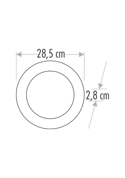 30 Watt Panel Led Armatür Sıva Üstü Yuvarlak Ct 5273 Günışığı Sarı Işık 3200k Alüminyum Kasa