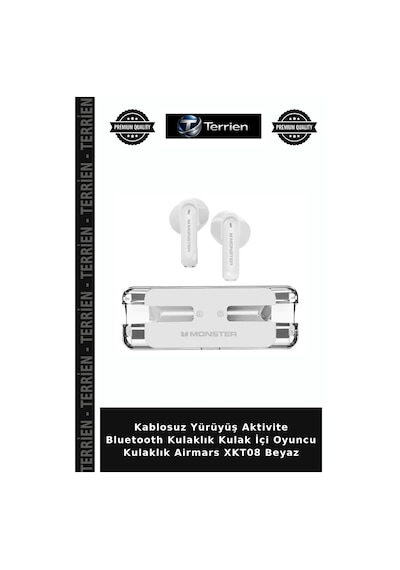 Kablosuz Yürüyüş Aktivite Bluetooth Kulaklık Kulak İçi Oyuncu Kulaklık Airmars Xkt08 Beyaz