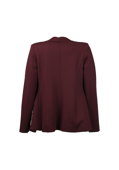 Ekol Oversize Minimalist Uzun Kol Kadın Ceket - Günlük & Şık Bordo