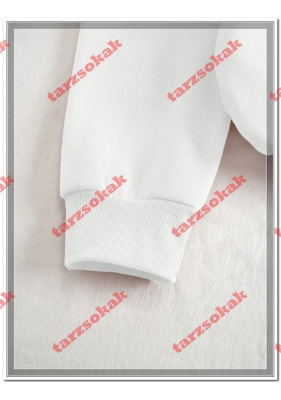 Startmore Japon Tokyo Sakura Baskı Bahar Rahat Kadın Kazak Kazak Sıcak Yumuşak Hoodies Gevşek Crewneck Beyaz