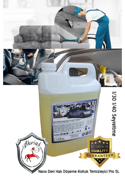 Abrias Nano Halı Leke Deri Ve Döşeme Temizleyici Pro 5kg 1/40