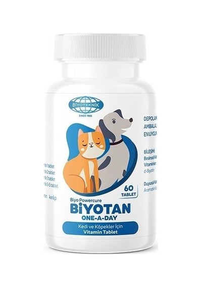 Biyoteknik Powercure Biyotan One A Day Kedi Ve Köpekler Için Vita