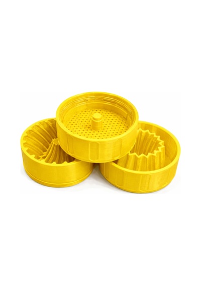 Baharat Öğütücü Grinder - 3d Baskı, Mıknatıslı Kapaklı Sarı