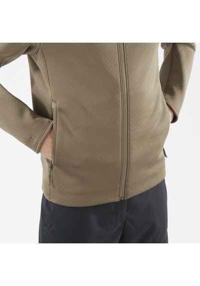 Salomon Outlıne Warm Erkek Kapüşonlu Polar Shıtake Lc2293400 Kahverengi