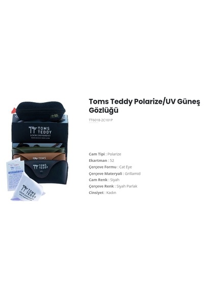 Toms Teddy Tt6018-2 C101p 52ekt Kadın Polarize Güneş Gözlüğü