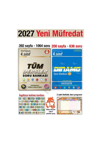 4. Sınıf 2027 Tüm Dersler Soru Bankası Matematik Dinamo Seti Yeni Müfredat