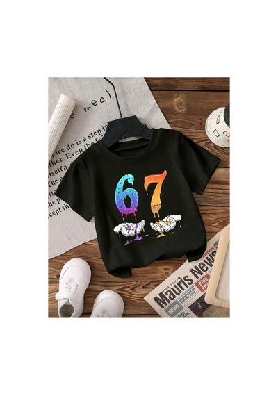 Stil X Sıx Seven Baskılı Erkek Çocuk Tshırt, 67 Tasarımlı Siyah-4