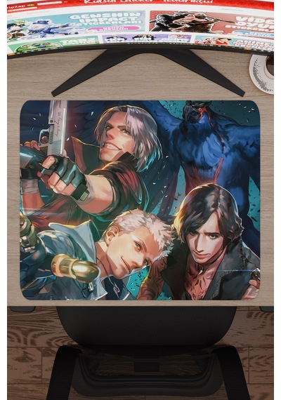 Devil May Cry Kaymaz Dikişli Kauçuk Oyuncu Mousepad V3 - 48x40 Xl Gaming Mouse Pad Fare Altlığı