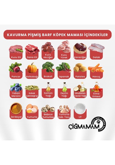 Kavurma Pişmiş Barf Köpek Maması 2.71 Kg - 271 G X 10