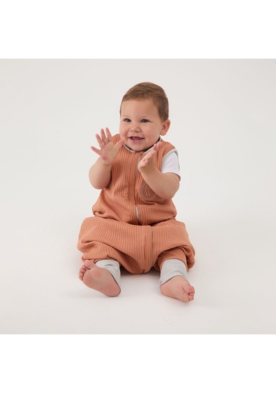 Diawoo Cocoon Walker 4 Mevsim Merino Uyku Tulumu,%100 Merino-org. Pamuk,2-7 Yaş Turuncu Turuncu