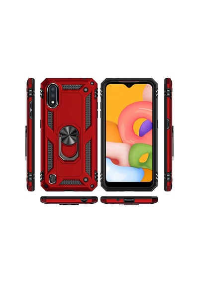 Samsung Uyumlu Galaxy A01 Kılıf Zore Vega Kapak-Siyah