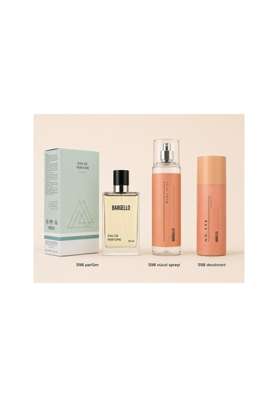 598 Unisex Parfüm Seti Parfüm - Deodorant - Vücut Spreyi Aromatik