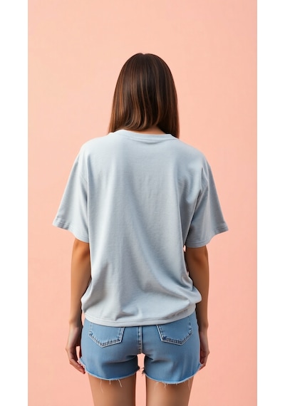 The Future Baskılı Oversize T-shirt Gri
