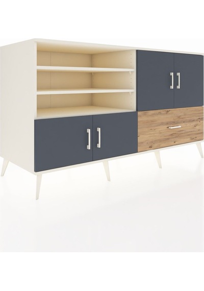 Kronos Konsol 5 Raflı Tek Çekmeceli 4 Kapaklı 176x59x99 Aytaşı-an Aytaşı-antrasit/çam Kronos Konsol 5 Raflı Tek Çekmeceli 4 Kapaklı 176x59x99 Aytaşı-an Aytaşı-antrasit/çam