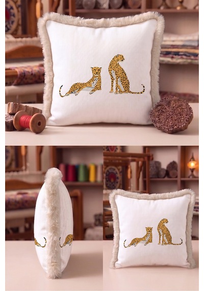 Safari Leopar Desenli Zarif Saçaklı Yastık Kılıfı - Bohem Hardal Vizon Püsküllü Kırlent Kılıfı Sessiz Lagün Opal Safari Leopar Desenli Zarif Saçaklı Yastık Kılıfı - Bohem Hardal Vizon Püsküllü Kırlent Kılıfı Sessiz Lagün Opal