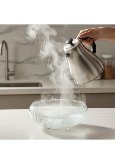 Şeffaf Cam Görünümlü Büyük Salata Kasesi Isıya Dayanıklı Servis Kasesi, Sofra Sunum Kasesi 24 Cm 7 Cm Diğer